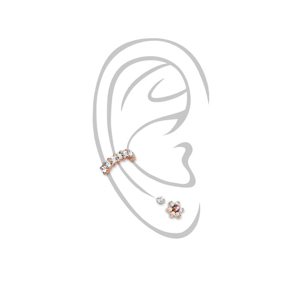 Barre Ensemble Labret Anneau Pliable, 3 morceaux - Image 3