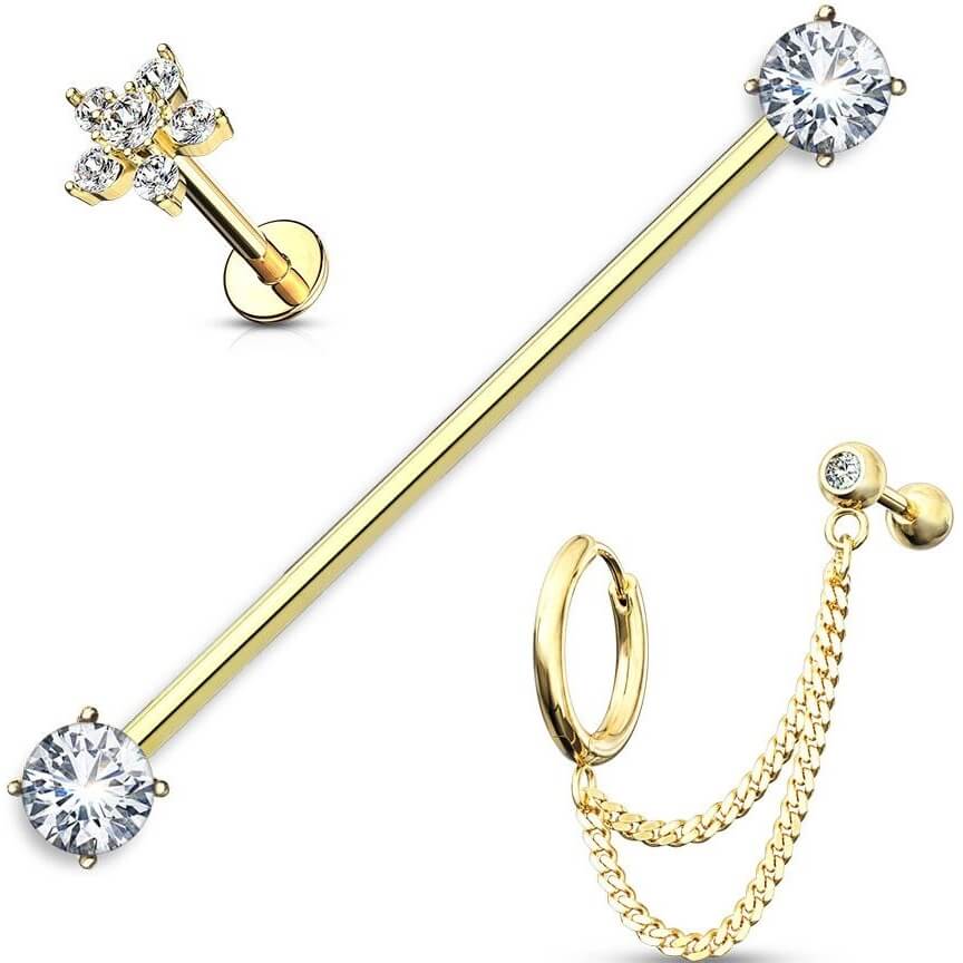 Pack Économique Ensemble Labret Barbell Industriel, 3 morceaux