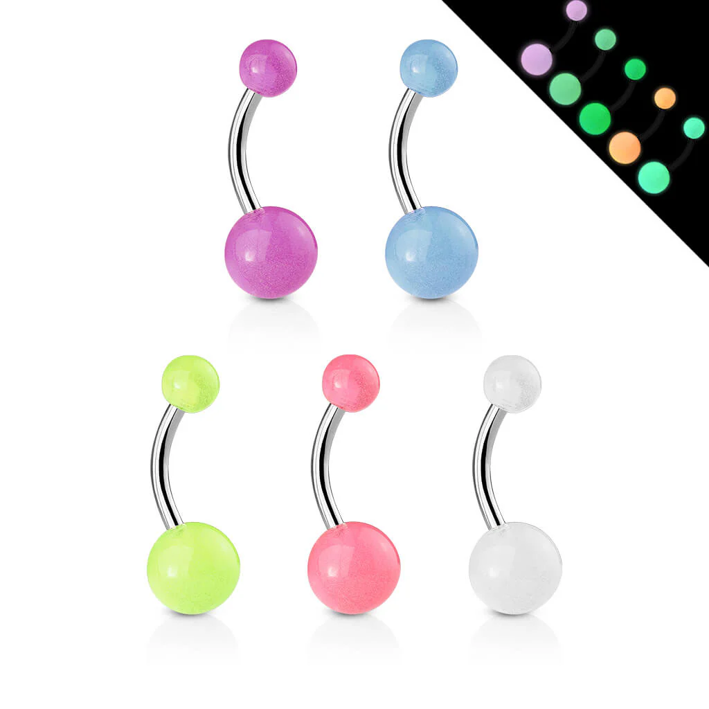 Piercing Nombril Phosphorescent, 5 morceaux - Image 2