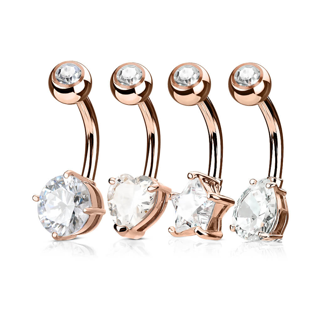 Piercing Nombril Pack Zircone, 4 morceaux - Image 4