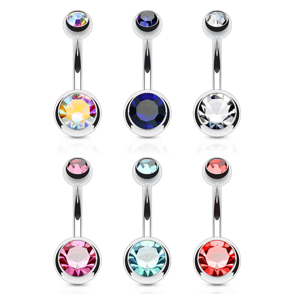 Piercing Nombril Zircone, 6 morceaux - Image 2