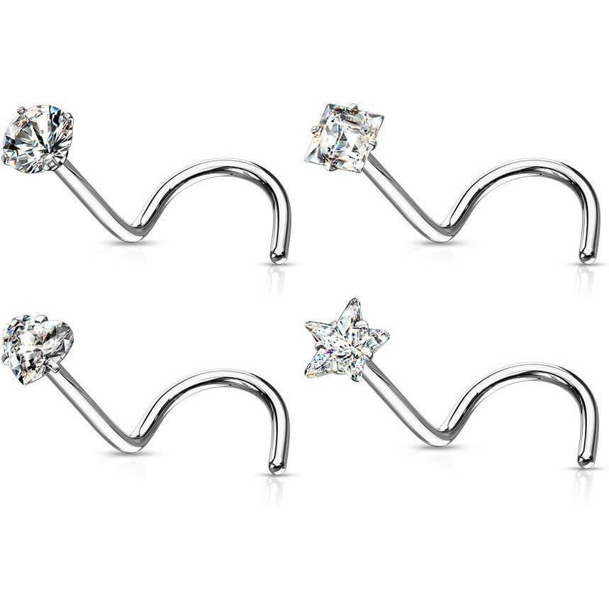 Nez  Vis Pack Zircone Argent, 4 morceaux