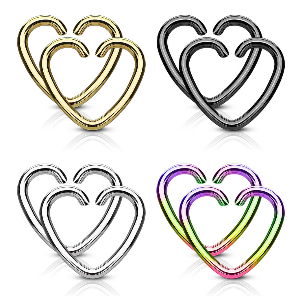 Anneau Cœur Pliable, 4 paires - Image 2