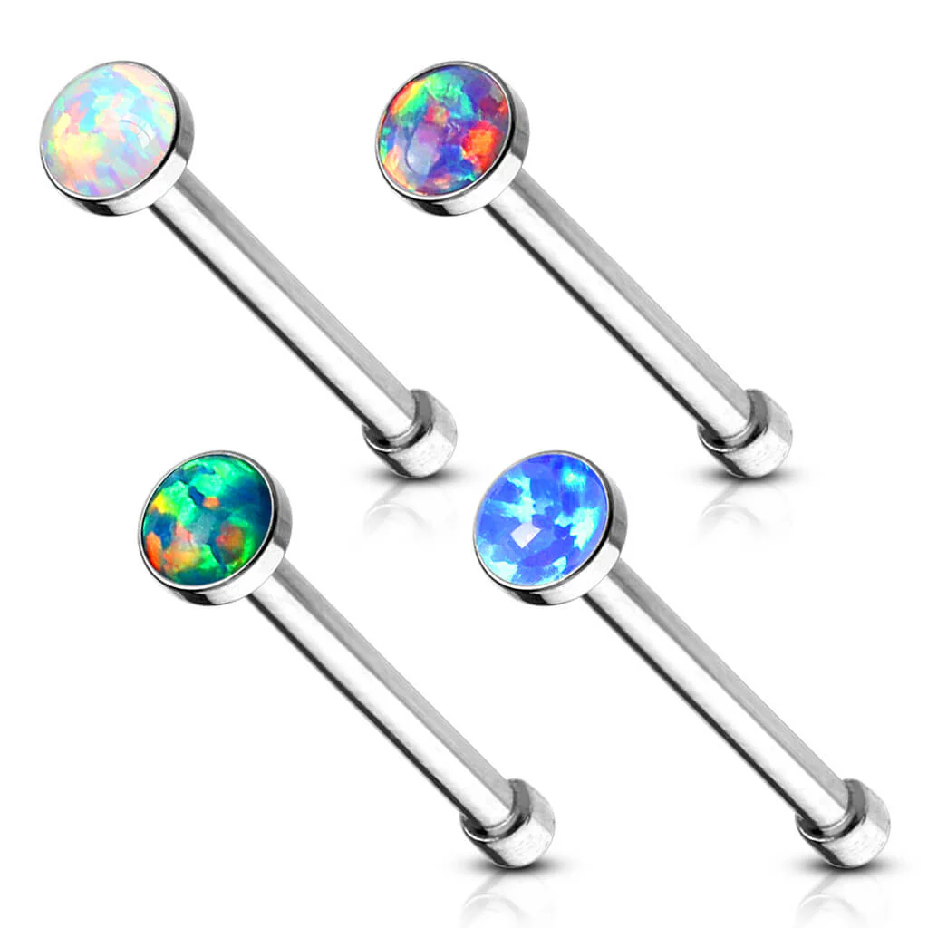 Nez Clou à Nez Opale Argent, 4 morceaux - Image 2
