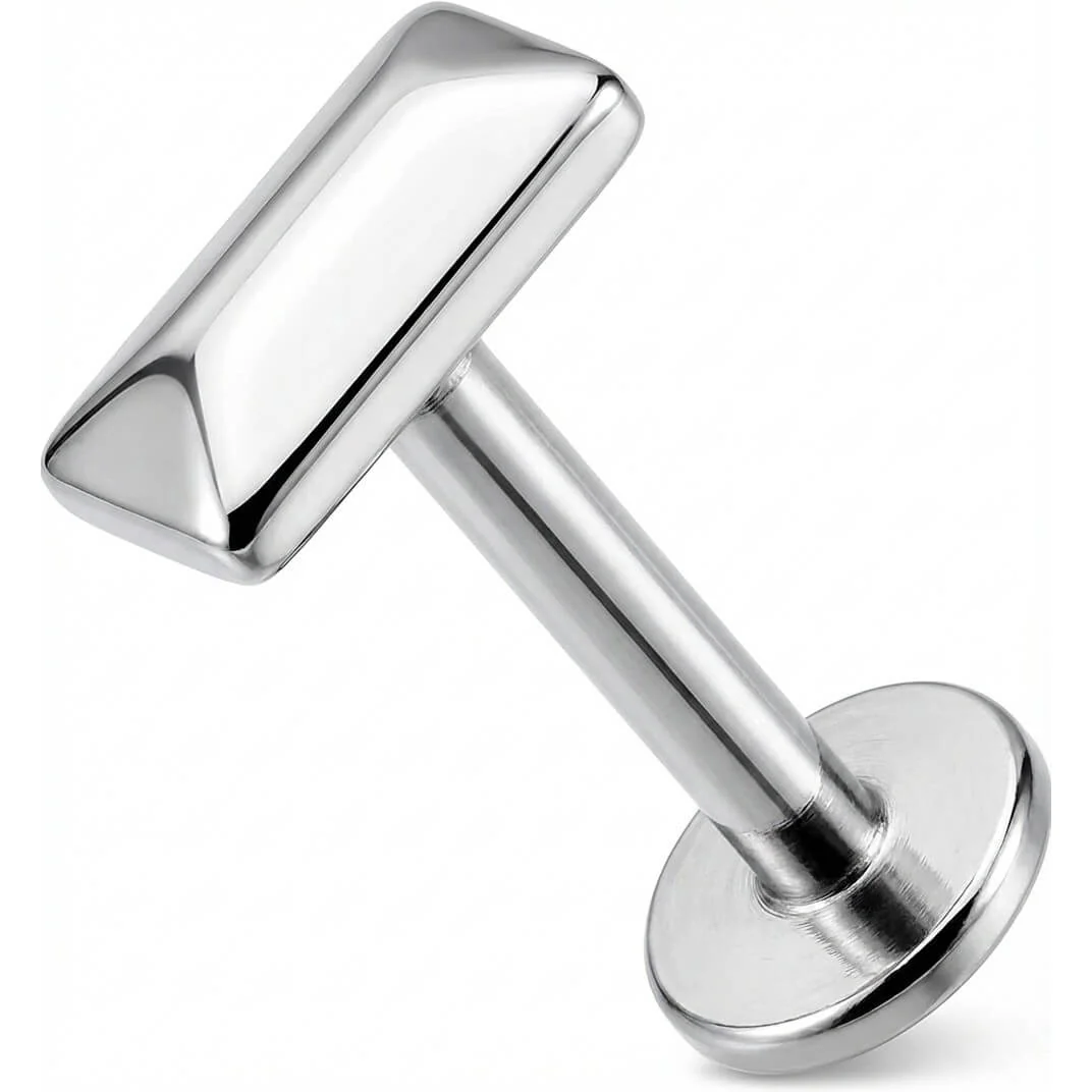 Titane Labret Barre Rectangulaire Géométrique Filetage Interne
